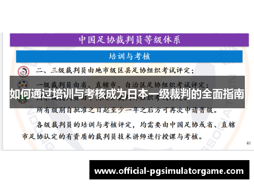 如何通过培训与考核成为日本一级裁判的全面指南